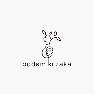 Oddam krzaka / Give back a bush bush flower logo hand logo