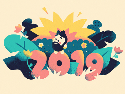 Thankful for 2019 - Warmup #12 character character design cute dribbbleweeklywarmup flat forest illustration jungle jungle book sun vector vector art warmup