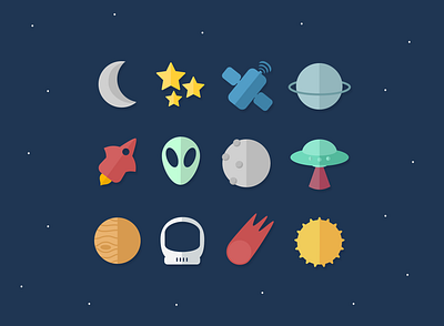 Space icon set 2d affinity designer design digital art flat illustration iconography icons icons set illustration space spaceship ui uidesign uiux vector webdesign