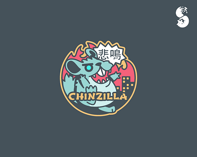 CHINZILLA Logo chinchilla cute funny giant monster monster vector wild zilla