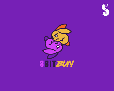 8BITBUN Logo bunny cute duality funny logo logo design yinyang