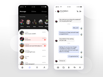 Chat with me app application chat clean design mobile sketch ui ux ux design web