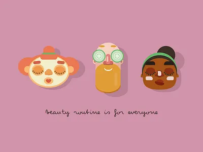 Beauty Routine beauty design equality everyone flat gender icon illustration illustrator routine vector