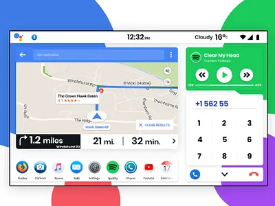 onboard screen UI for a car car colorful design onboard screen photoshop ui ui design uiux xd xd design