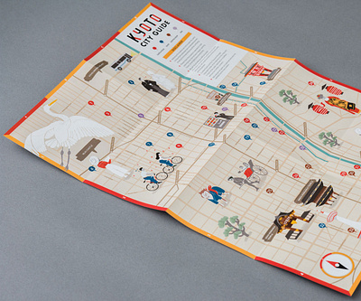 Kyoto Guide Map by Curated Kyoto x Miz illustrator kyoto map