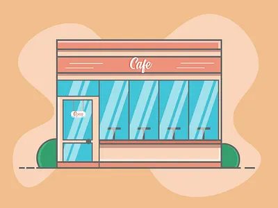 Cafe art illustration design