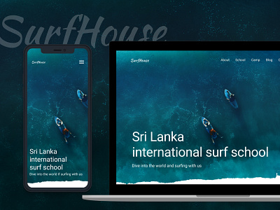 SurfHouse house school sea surfers surfing travel ui web webdesign website website design