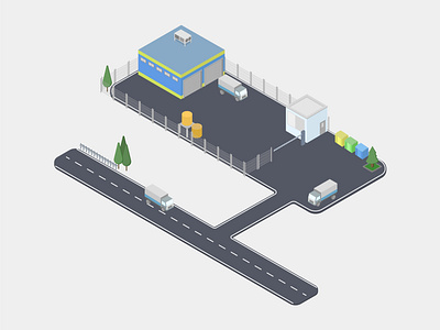 Factory warehouse factory flat flat illustration illustration isometric isometric illustration isometry production vector vector illustration warehouse works