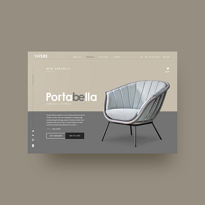 web design VIVERE Portabella Lounge Chaire branding design ecommerce furniture interface interior typography ui uidesign ux uxdesign web webdesign website