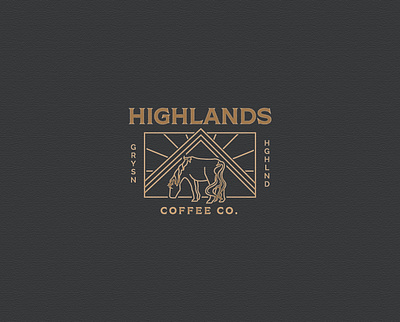 Highlands Coffee Company - #dailylogochallenge coffee coffee company dailylogochallenge gold horse logo logo design pony virginia