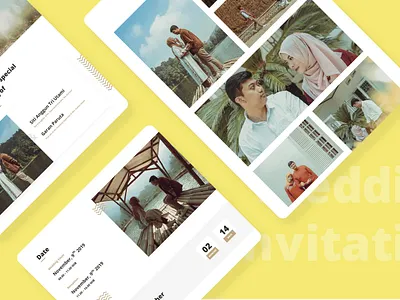Wedding Invitation Website adobe xd clean ui website wedding xd design