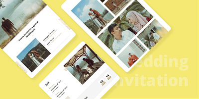 Wedding Invitation Website adobe xd clean ui website wedding xd design