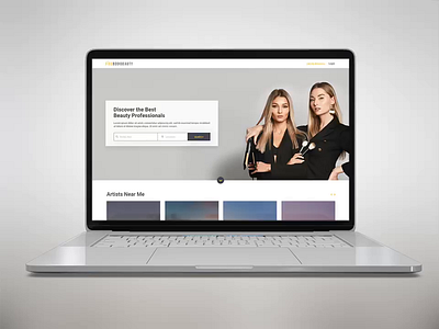 Beauty App Homepage beauty app branding clean custom web design design ecommerce homepage landing page minimal typography ui ux web website