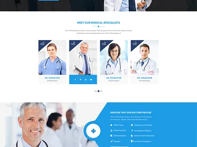 imedico Medical Dental Surgeon Clinic Website Homepage Design branding clean design colorful dental surgeon dental website design dentist logo theme for wordpress themeforest typography ui uiux user interface web webdesign website