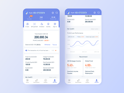 Lu APP’ new account page account finance app