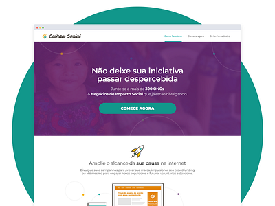 Calhau Social | Digital Advertising for NGOs desktop design icon illustration logo ngo non profit social app ui uiux uxdesign web site design website