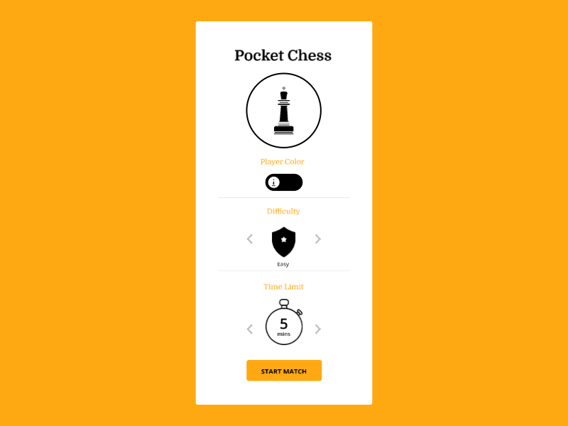 Daily UI Challenge: 007 007 animation chess dailyui principal visualdesign