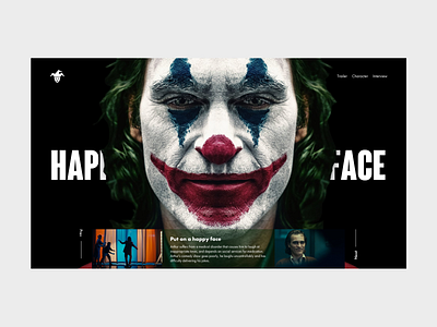 #Joker | Why so serious? art design homepage interface design joker landing page design movie ui webdeisgn