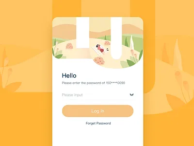 New log in page for Lu APP illustration login spring ui