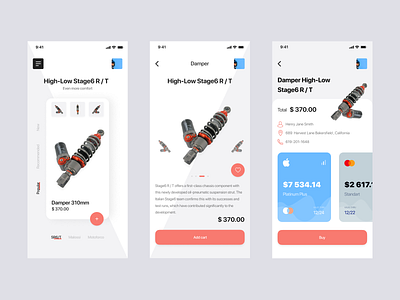 Tuning shop app cart delivery design detail ecommerce minimal moto search shop ui ux