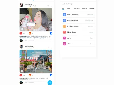 user interface for social commerce platform app design illustration ui ux