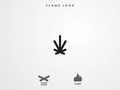 Flame | Daily Logo Challenge #10 art branding burn camp camping creative dailylogochallenge design fire flame flame logo icon logo minimal minimalism wood