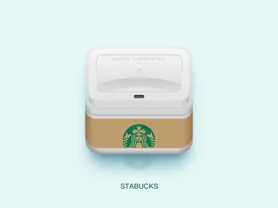 A Stabucks icon coffee realistic icon