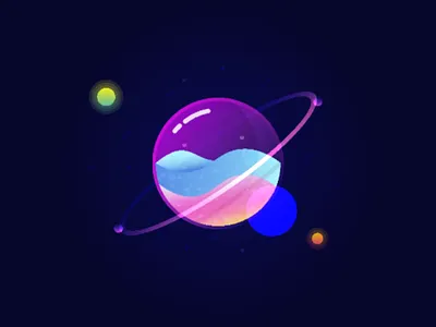A wonderful world creative design illustration planets