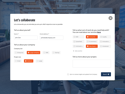 Agency contact form contact contact form contact page contacts dailyui design