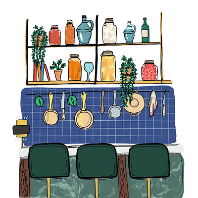 Illustration Brasserie Bellanger design illustraion procreate vector