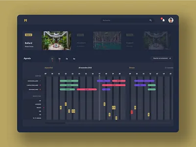 Hotel monitoring planning app black branding brown design flat hotel hotels minimal monitoring tab ui ux