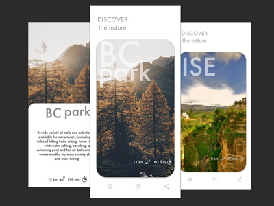 Trekking App app design sketch trekking ui ux