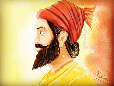 Chatrapati Shivaji Maharaj art digital painting mobile painting shivaji maharaj