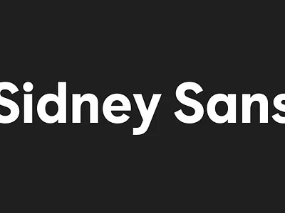 Sidney Sans accessibility accessible accessible typeface custom type font font design font family geometic geometric type sans sans font type type design typeface typographic typography