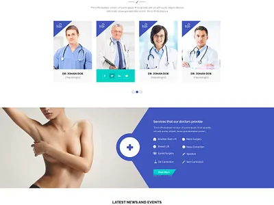 Surgery website UI design behance behance project behancereviews bootstrap brand design clinic cool design medical care slider surgery uiux websdesign website