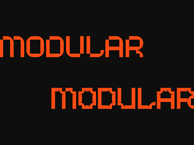 Modular type flat letters type typography