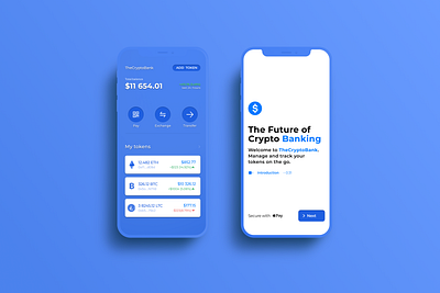 TheCryptoBank Concept banking bitcoin blockchain concept crypto crypto wallet cryptocurrency ethereum figma ios mobile app mobile app design mobile ui money payment product design skeuomorphism token transfer