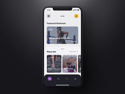 Savage iOS UI Kit II after effects animation design exercises fitness app mobile motion motion design sport ui ui8 ux workout app