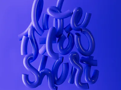 Life is too short 3d 3d lettering 3d type 3d typography cinema 4d design graphic design motion graphics