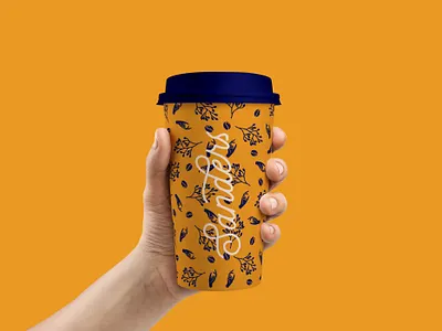 Sanders Coffee Co (Coffee cup) branding brewing coffee coffee cup cold brew identity logo logomark minimal packaging pattern roastery