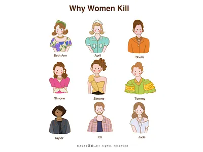 why women kill design design draw illustration typography ui