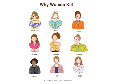 why women kill design design draw illustration typography ui
