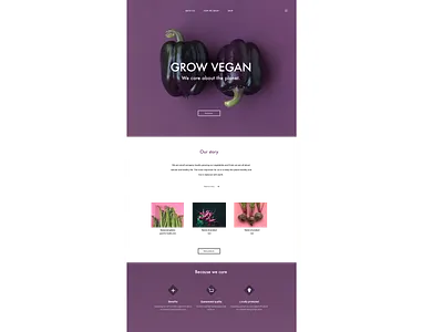 Grow Vegan design web