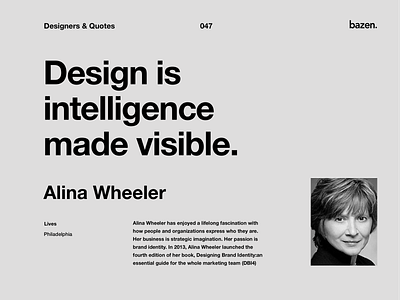 Quote - Alina Wheeler creative agency creative team design quotes design tips inspiration inspirational quote learn learn design motivation motivational quotes principles product design quote quote design quotes tips ui design ux ux design uxui