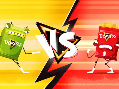 A fight between flavours! character character design design flat illustration illustrator photoshop vector