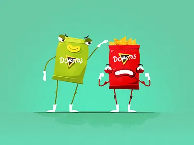 Character Design Layout / Doritos character character design design flat illustration illustrator photoshop vector