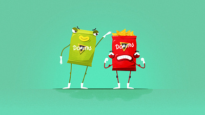 Character Design Layout / Doritos character character design design flat illustration illustrator photoshop vector