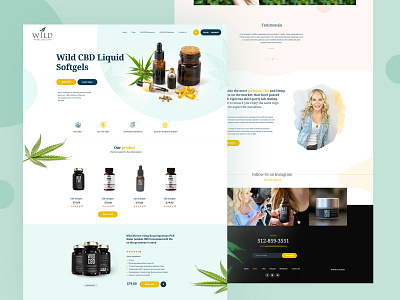 CBD Oil Ecommerce Website Design Mockup dexim deximlabs ecommerce magento design onepage onepage design wordpress theme