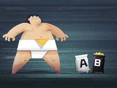 Doritos VS Sumo character character design design flat illustration illustrator photoshop vector