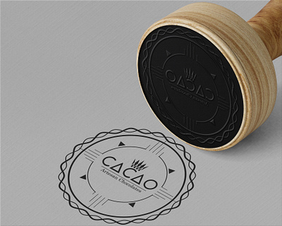 Cacao - Artesan Chocolates, company stamp design branding design graphic logo original product product design stamp design